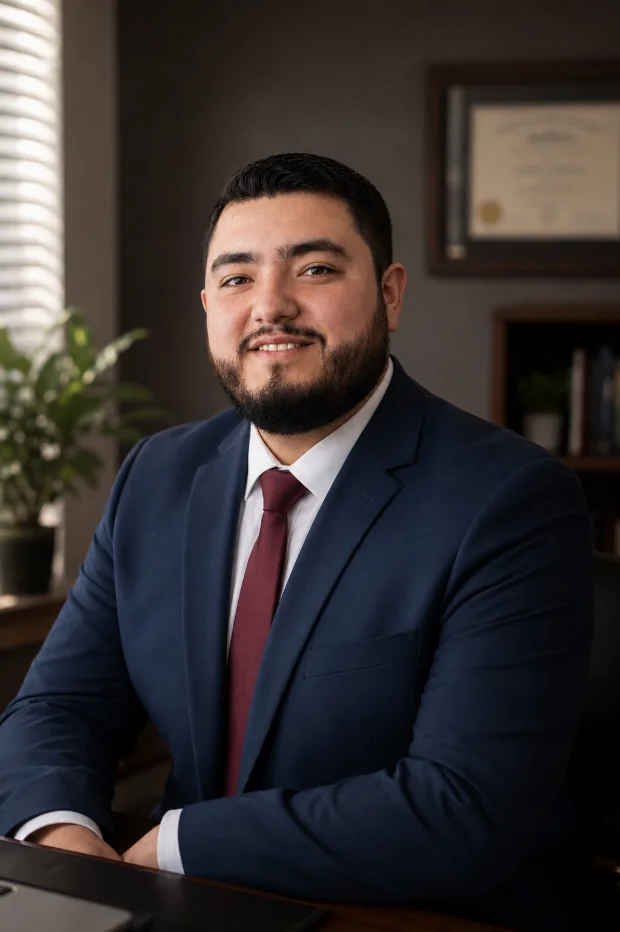 Portrait of Daniel Calderon, founder of Olmeca Tax Services